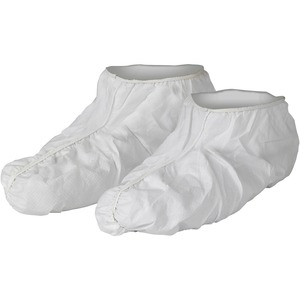 Kleenguard A40 Shoe Covers - Recommended for: Industrial, Pharmaceutical, Manufacturing, Cleaning, Pressure Washing - Universal Size - White - Comfortable, Elastic Sole, Breat
