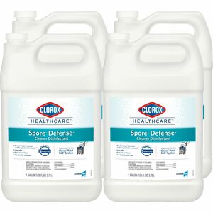 Clorox Healthcare Spore10 Defense Cleaner Disinfectant - Ready-To-Use Liquid - 128 fl oz (4 quart) - Bottle - 4 / Carton - White