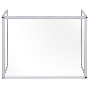MasterVision Desktop Divider Glass Barrier - Aluminum - Glass