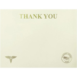 St. James® Premium-Weight Certificates - 65 lb - "Thank You" - 8.5" x 11" - Inkjet, Laser Compatible - Ivory, Gold Foil - 25 / Pack - TAA Compliant