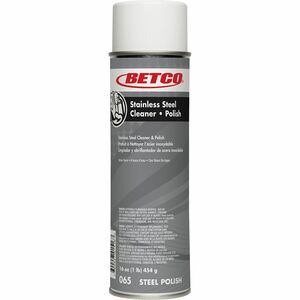 Betco Aerosol Stainless Steel Cleaner And Polish, 17 Oz, Pack Of 12 - Ready-To-Use - 17 oz (1.06 lb)Aerosol Spray Can - 1 Each - Grease Resistant, Water Spot Resistant, Spill
