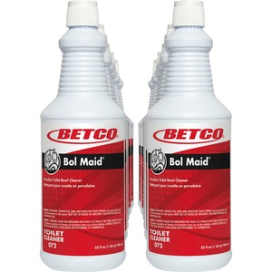 Betco Bol Maid Toilet Cleaner, Mint Scent, 1 Quart, Pack Of 12 - Ready-To-Use - 32 fl oz (1 quart) - 38.60 oz (2.41 lb) - Mint Scent - 12 / Carton - Blue