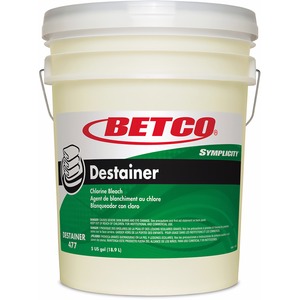 Betco Symplicity Destainer, 640 Oz Pail, Amber - Ready-To-Use - 864 oz (54 lb) - 1 Each - Unscented, Stain Resistant, Spill Resistant - Amber, Orange