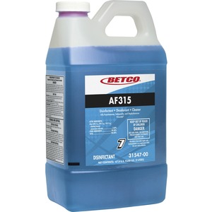 Betco FastDraw 7 AF315 Disinfectant Cleaner - Concentrate - 67.6 fl oz (2.1 quart) - 67.60 oz (4.22 lb) - Citrus Floral Scent - Disinfectant, pH Neutral, Deodorize - Turquoise