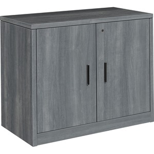 HON 10500 Series Storage Cabinet - 36" x 20" x 29.5" - Drawer(s)2 Door(s) - Square Edge - Material: Thermofused Laminate (TFL) - Finish: Sterling Ash Laminate