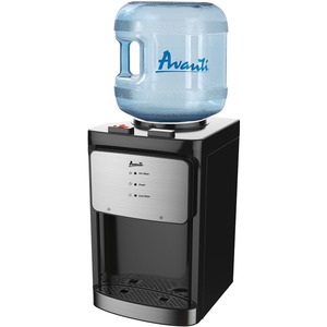 Avanti Countertop Water Dispenser - 5 gal - Stainless Steel - 13" x 12" x 20" - Black