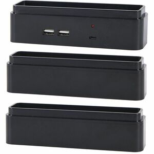 DAC® Stax MP-232 Monitor Riser Block Kit with 2 USB Charging Ports - 6" Width x 1.50" Depth x 1.50" Height - Adjustable, Stackable, Adjustable Height - 3 / Kit