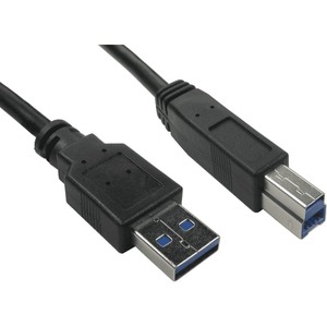 Cables Direct 3 m USB/USB-B Data Transfer Cable for Computer, Notebook, External Hard Drive, Docking Station, USB Hub - 1 - First End: 1 x Type A Male USB - Second E