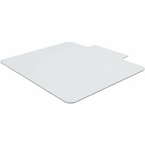 Lorell Tempered Glass Chairmat with Lip - Hardwood Floor, Carpet53" Width x 45" Depth - Lip Size 6" Length x 23" Width - Tempered Glass - Clear - 1Each