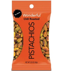Wonderful No Shell Pistachios - Chili - 2.25 oz - 8 / Box