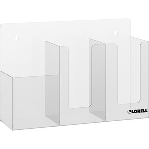 Lorell Sanitation Station - 9.9" Height x 14.8" Width x 4.5" Depth - Wall Mountable, Freestanding, Countertop, Tabletop - Acrylic - Clear