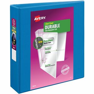 Avery® Durable View 3 Ring Binder, 2 Inch Slant Rings, 1 Pool Blue Binder (17837) - 2" Binder Capacity - Letter - 8 1/2" x 11" Sheet Size - 530 Sheet Capacity - 530 Ring - Fas