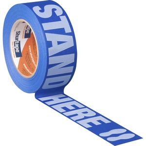 Duck STAND HERE Floor Marking Tape - 60 yd Length x 1.88" Width - 1 / Roll - 100 Per Roll - Blue