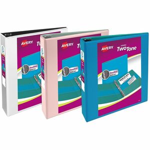 Avery Two-Tone Binder, 2 Inch Slant Rings, Color Will Vary (17236) - 2" Binder Capacity - Letter - 8 1/2" x 11" Sheet Size - 530 Sheet Capacity - 2 4/5" Spine Width - 3 x 2" R