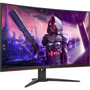 AOC CQ32G2SE 31.5inch WQHD Curved Screen WLED Gaming LCD Monitor - 16:9 - Black Red