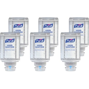 PURELL® Advanced Hand Sanitizer Gel Refill - Clean Scent - 15.2 fl oz (450 mL) - Push Pump Dispenser - Kill Germs - Hand, Skin - Clear - Dye-free, Refillable, Unscented - 6 /