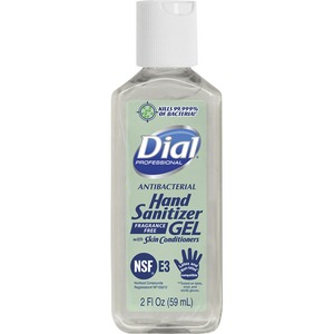 Dial Hand Sanitizer Gel - Fragrance-free Scent - 2 fl oz (59.1 mL) - Bacteria Remover - Hand - Moisturizing - Clear - Dye-free - 1 Each