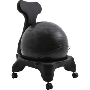 Champion Sports FitPro Ball Chair - Plastic Frame - Four-legged Base - Black - 1 / Pack