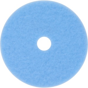 3M Sky Blue Hi-Performance Burnish Pad 3050 - 5/Carton - Round x 20" Diameter x 1" Thickness - Burnishing - Linoleum, Sheet Vinyl, Vinyl Composition Tile (VCT) Floor - 1500 rp