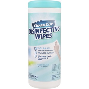 Clean Cut Disinfecting Wipes - Wipe - Fresh Scent - 1 Each - White