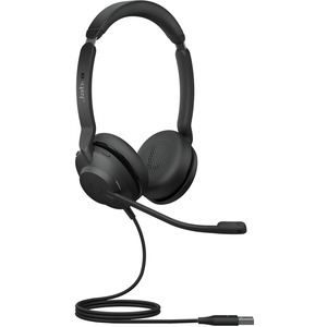 Jabra Evolve2 30 Wired On-ear Stereo Headset - Black - Binaural - Ear-cup - 20 Hz to 20 kHz - 150 cm Cable - MEMS Technology Microphone - USB Type A