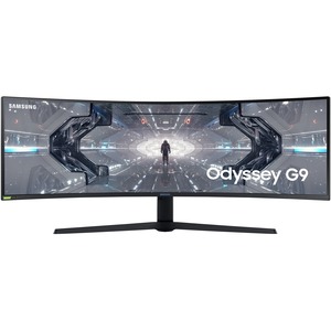 Samsung Odyssey G9 C49G93TSSU 49inch Dual Quad HD DQHD Curved Screen Quantum Dot LED Gaming LCD Monitor - 32:9 - Black, White