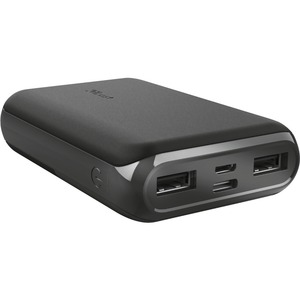 Trust Pacto2 Power Bank - Black - For iPhone, Tablet, USB Device, USB Type C Device