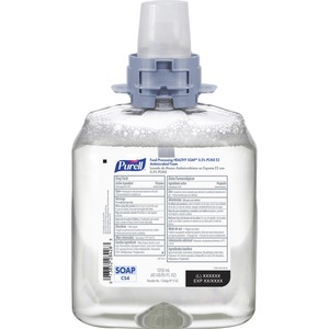 PURELL® CS4 Food Processing HEALTHY SOAP® 0.5% PCMX E2 Antimicrobial Foam Refill - Light Floral ScentFor - 42.3 fl oz (1250 mL) - Oil Remover, Soil Remover, Kill Germs - Hand,
