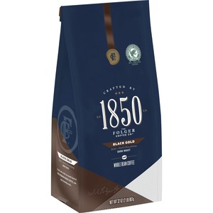 Folgers® 1850 Black Gold Dark Roast Ground Coffee Whole Bean - Arabica, Black Gold, Dark Cocoa - Dark - 12 oz - 1