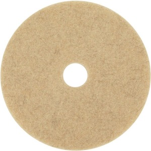 3M Natural Blend Tan Pad 3500 - 5/Carton - Round x 27" Diameter x 1" Thickness - Floor, Burnishing - Hard, Linoleum, Sheet Vinyl, Vinyl Composition Tile (VCT), Marble, Terrazz