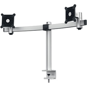 DURABLE Mounting Arm for Monitor - Silver - Height Adjustable - 2 Display(s) Supported - 27" Screen Support - 17.64 lb Load Capacity - 75 x 75, 100 x 100 - Aluminum, Plastic -