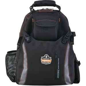 Ergodyne Arsenal 5843 Carrying Case (Backpack) Tools - Black - 1200D Ballistic Polyester, Polyester Body - Shoulder Strap - 18" Height x 8.5" Width x 13.5" Depth - 1 Each