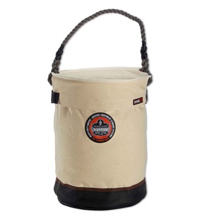 Ergodyne Arsenal 5730T Leather Bottom Bucket + Top - Heavy Duty, Durable, Rot Resistant, Mold Resistant, Mildew Resistant, Moisture Resistant, Pocket, Handle - 17" - Nylon, Pl