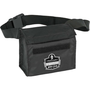 Ergodyne Arsenal 5180 Carrying Case (Waist Pack) Half Mask Respirator - Black - 420D Nylon, Plastic Buckle - Waist Strap - 6.5" Height x 3.5" Width x 8.5" Depth - 1 Pack