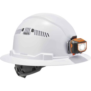 Skullerz 8973LED Full Brim Hard Hat - Recommended for: Construction, Utility, Oil & Gas, Construction, Forestry, Mining, General Purpose - Comfortable, LED Light, Heavy Duty,