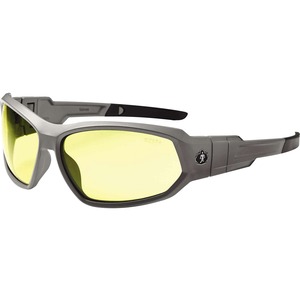 Skullerz Loki Yellow Lens Safety Glasses - Matte Gray Frame/Yellow Lens