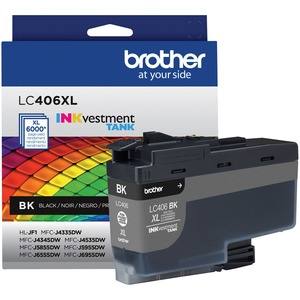 Brother INKvestment LC406XLBK Original High Yield Inkjet Ink Cartridge - Single Pack - Black - 1 Each - 6000 Pages