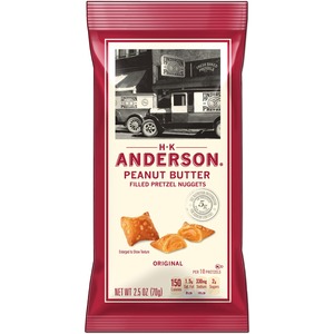 Anderson Peanut Butter Pretzel Nuggets - Peanut Butter - 2.50 oz - 8 / Carton