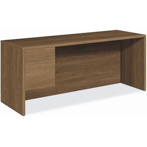 HON H10546L Pedestal Credenza - 29.5" Height x 72" Width x 24" Depth - 2 x Box, File Drawer(s) - Single Pedestal on Left Side - Finish: Laminate, Pinnacle - 1 Each