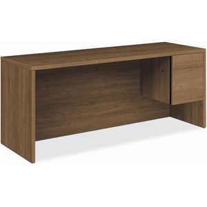 HON H10545R Pedestal Credenza - 29.5" Height x 72" Width x 24" Depth - 2 x Box, File Drawer(s) - Single Pedestal on Right Side - Finish: Laminate, Pinnacle - 1 Each
