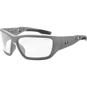 Skullerz BALDR Anti-Fog Clear Lens Matte Gray Safety Glasses - Eye Protection - Matte Gray - Clear Lens - Anti-fog, Impact Resistant, Anti-scratch, UV Resistant, Durable, Bend