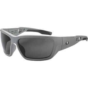 Skullerz BALDR Anti-Fog Smoke Lens Matte Gray Safety Glasses - Recommended for: Construction, Carpentry, Woodworking, Landscaping, Boating, Skiing, Fishing, Hunting, Shooting,