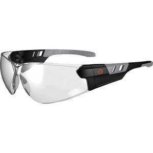 Skullerz SAGA In/Outdoor Lens Matte Frameless Safety Glasses / Sunglasses - Recommended for: Indoor/Outdoor - Eye Protection - Matte Black - Anti-fog, Lightweight, Rimless, Im