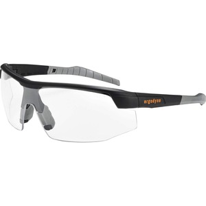 Skullerz SKOLL Clear Lens Matte Safety Glasses - Eye Protection - Matte Black - Clear Lens - Anti-fog, Anti-scratch, UV Resistant, Impact Resistant, Non-Slip Temple, Rubber Ti