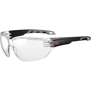Skullerz VALI Clear Lens Matte Frameless Safety Glasses / Sunglasses - Eye Protection - Matte Black - Clear Lens - Anti-fog, Anti-scratch, UV Resistant, Lightweight, Impact Re