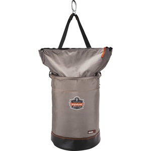 Arsenal 5973 Hoist Bucket with D-Rings - Large Size - 99.21 lb Capacity - Zipper Closure - Gray - Nylon, Synthetic Leather, Steel, Tarpaulin, Alloy Steel, Nickel Plated - 1Eac