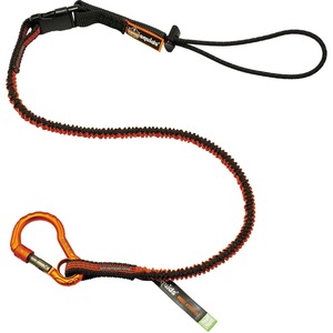 Squids 3102F(x) Detachable Single Carabiner Tool Lanyard - 5lbs - 6 / Carton - 5 lb Load Capacity - Standard - Carabiner Attachment - 11.3" Height x 1" Width x 70" Length - Or