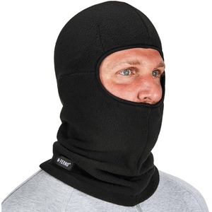 Ergodyne 6893Z Balaclava with Zipper for Bump Cap Insert - Polyester - Black