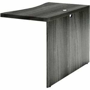 Safco Aberdeen Series 42" Curved Bridge - 29.5" Height x 42" Width x 24" Depth - Material: Medium Density Fiberboard (MDF), Laminate - Finish: Gray Steel - 1 Each