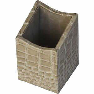 Protacini Breeze Beige Italian Patent Leather Pencil Cup - Italian Leather, Suede - Breeze Beige - 1 Each